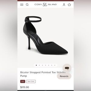 Cosy Island Black Strapped Stiletto Heels